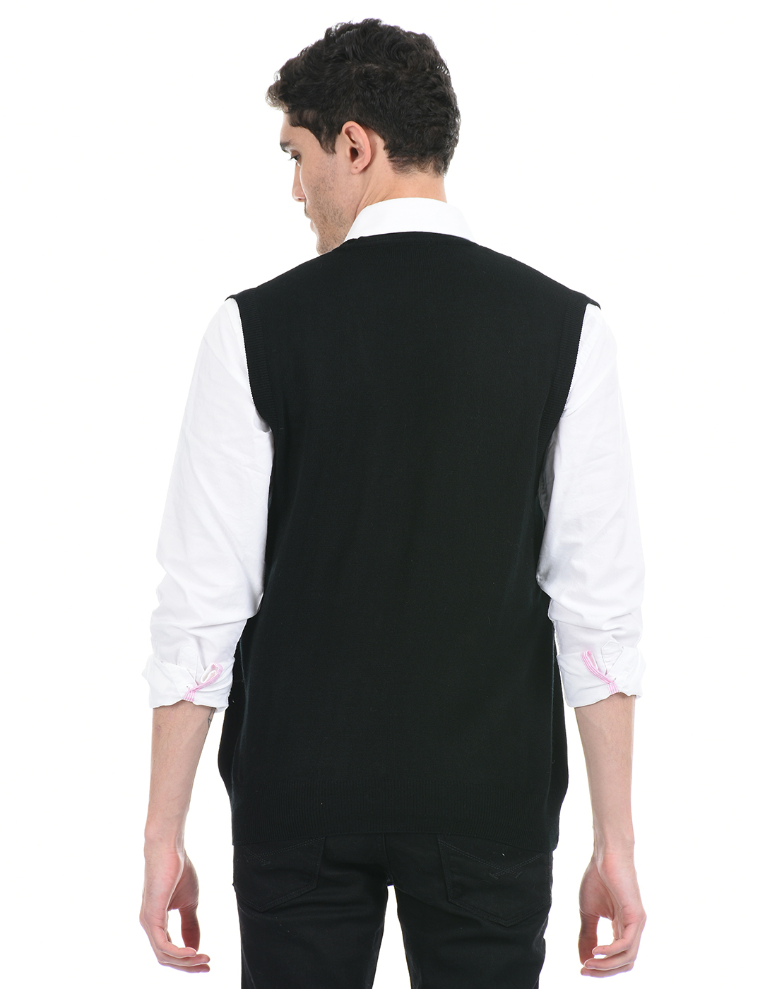 Cloak & Decker by Monte Carlo Men Black Cardigan
